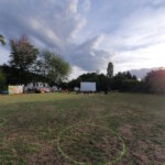 "Corona-Kreise" - Teil des Hygienekonzepts beim 2. Open Air Sommer-Kino - August 2020